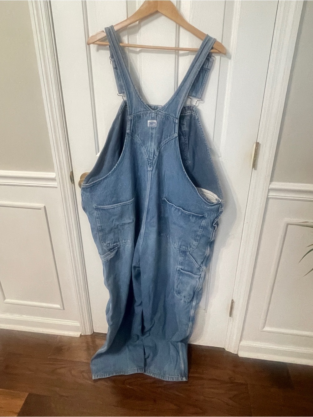 VTG LIBERTY Blue Denim Overalls Cotton Bib Overalls Size 50x32 Workwear - Picture 4 of 8